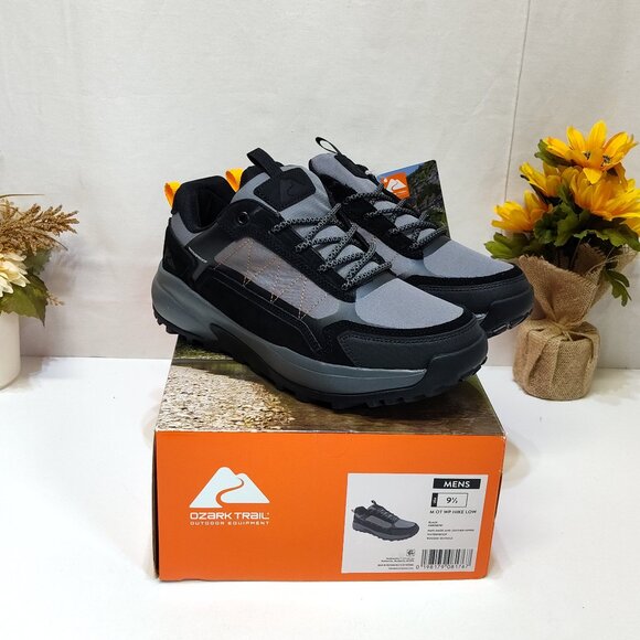 Ozark Trail Waterproof Hikers Low-Top Men's 9.5 Leather Upper Outdoor Trail NIB - Picture 1 of 11